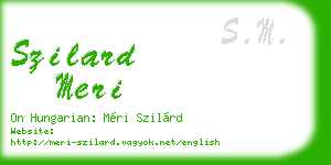 szilard meri business card